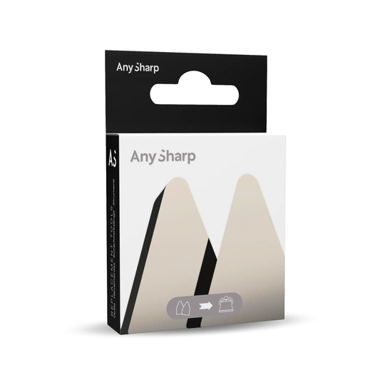AnySharp Replacement Knife Sharpener Tools set with ergonomic handle and sharpening slot, designed for easy kitchen blade sharpening.
