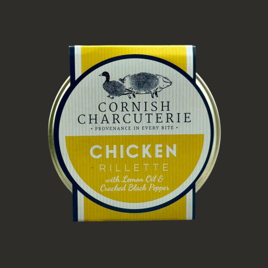CORNISH CHARCUTERIE CHICKEN RILLETTE W/ LEMON & BLACK PEPPER 125g.