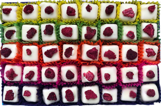 Gorvett & Stone Eton Mess chocolate gift box with assorted chocolates in a large decorative box.