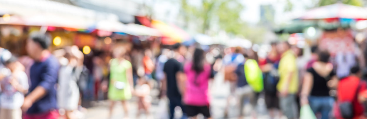 Blurred image of Farmers Market