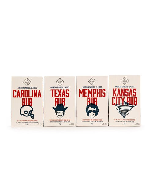 Book featuring all four BOHNS American Classic BBQ Rubs, with colorful cover design showcasing the spice blends.