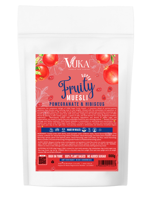 Super Fruity Muesli, Hibiscus and Pomegranate, 1500g