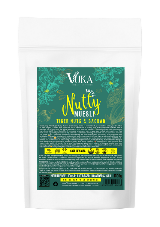 Super Nutty Muesli, Baobab and Tiger Nuts, 1500g