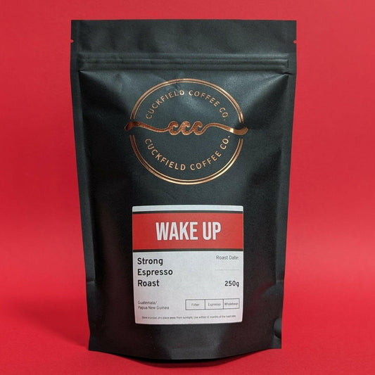 WAKE UP STRONG ESPRESSO ROAST.