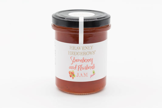 STRAWBERRY & RHUBARB JAM.