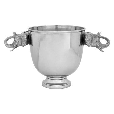 Orsina Elephant Wine Cooler in sculptural gray design for chilling wine bottles
