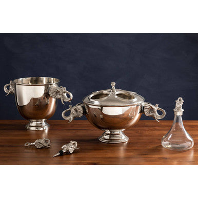 Orsina Elephant wine cooler in sculptural gray design, Yala collection