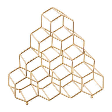 Orsina 10-bottle gold finish spice rack for kitchen and pantry organisation