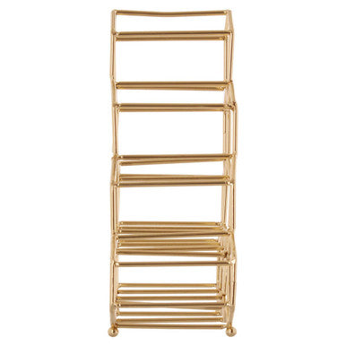 Orsina 10-bottle gold finish spice rack for kitchen and pantry organization