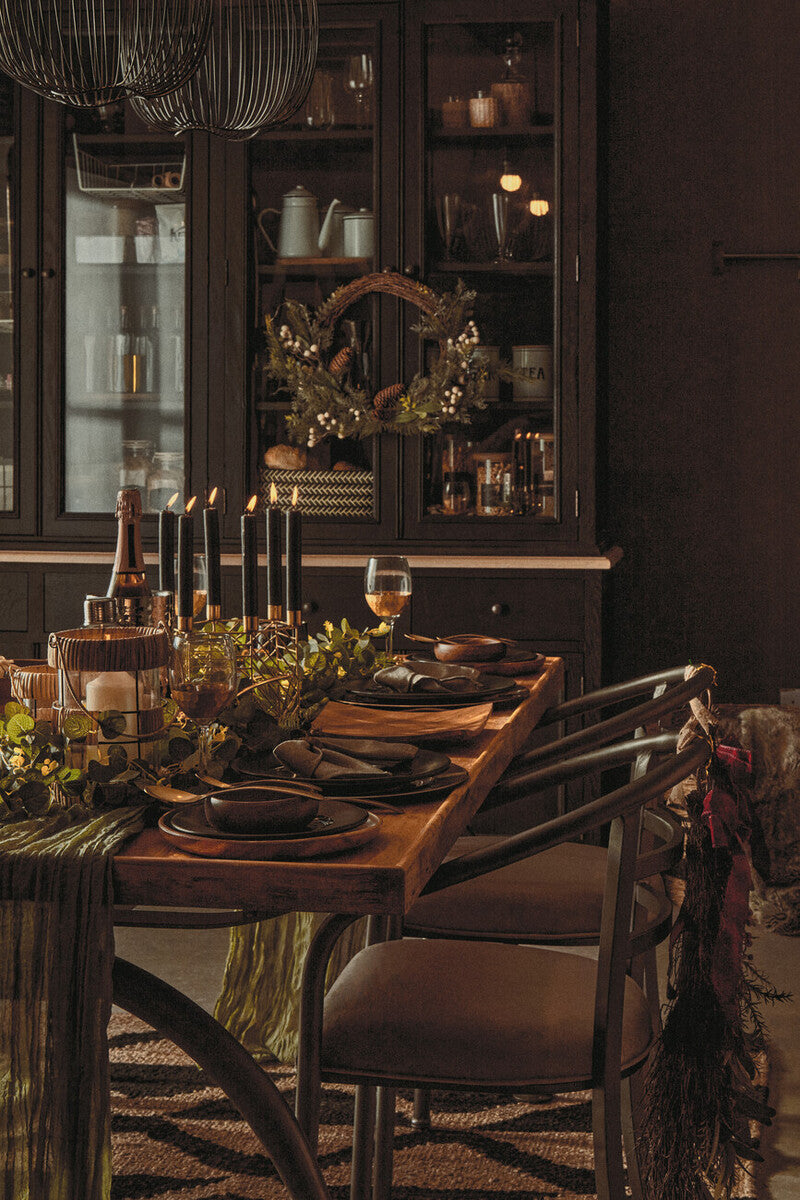 Orsina 16-piece antique gold finish cutlery set with forks, knives, and spoons displayed on a neutral background.