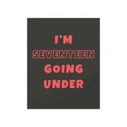 Black and red poster of Sam Fender titled "Saturday" by Glow On Prints, featuring the artist's image and vibrant design elements.