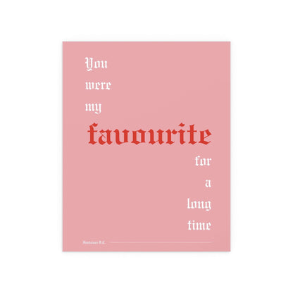 Pink, white, and red Fontaines DC Favourite poster by Glow On Prints featuring band artwork on high-quality paper.