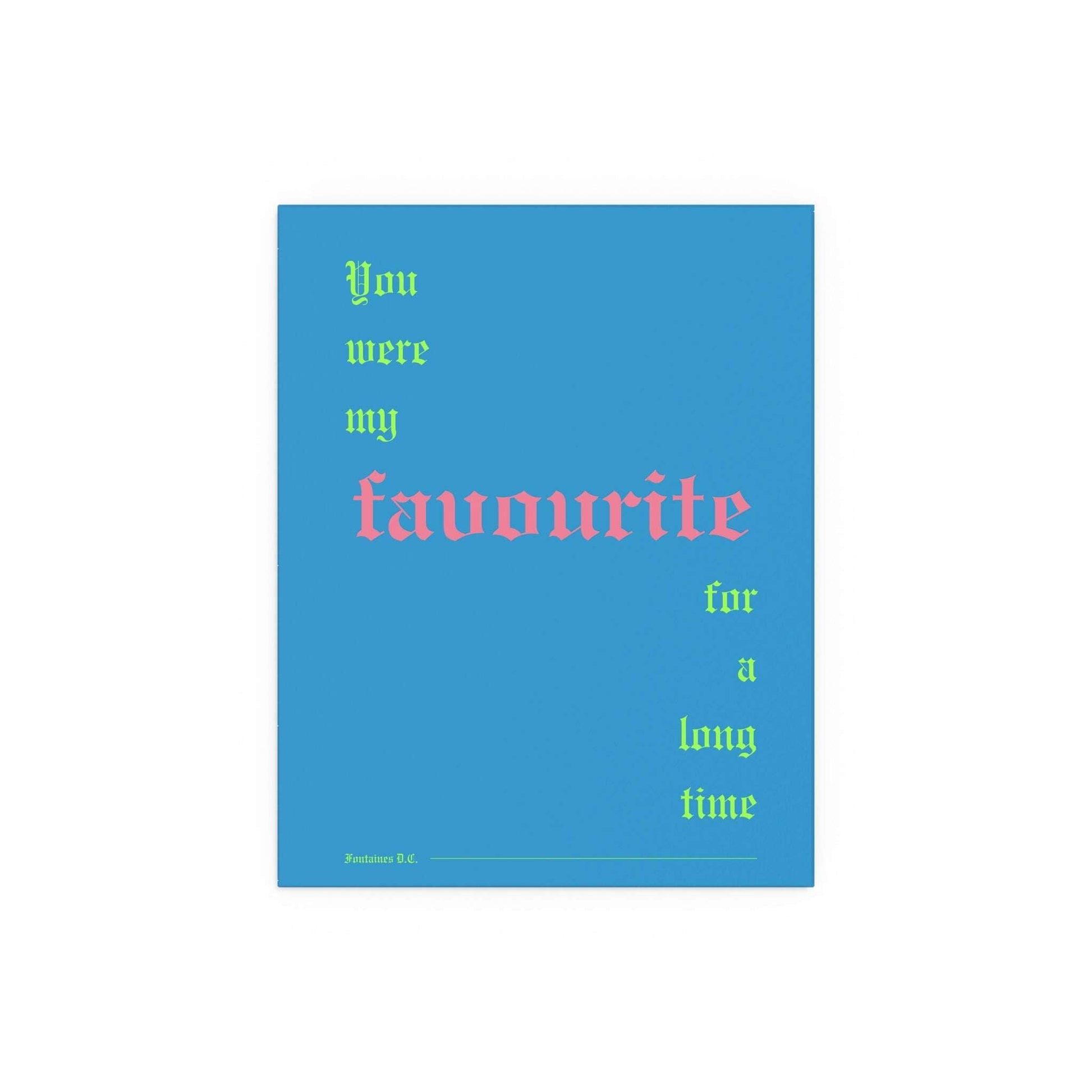Romance Blue Fontaines DC Favourite Poster by Glow On Prints featuring band artwork on glossy paper.