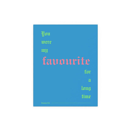 Romance Blue Fontaines DC Favourite Poster by Glow On Prints featuring band artwork on glossy paper.