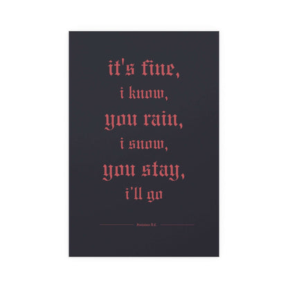 Colorful poster of Fontaines DC's "Motorcycle Boy" by Glow On Prints, featuring bold artwork and vibrant design.