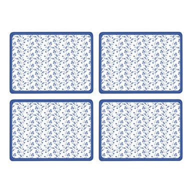 Set of Four Placemats | Blue Rose