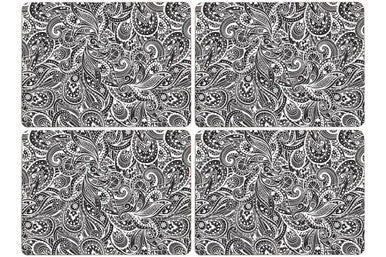 Set of 4 Cork Placemats | Paisley