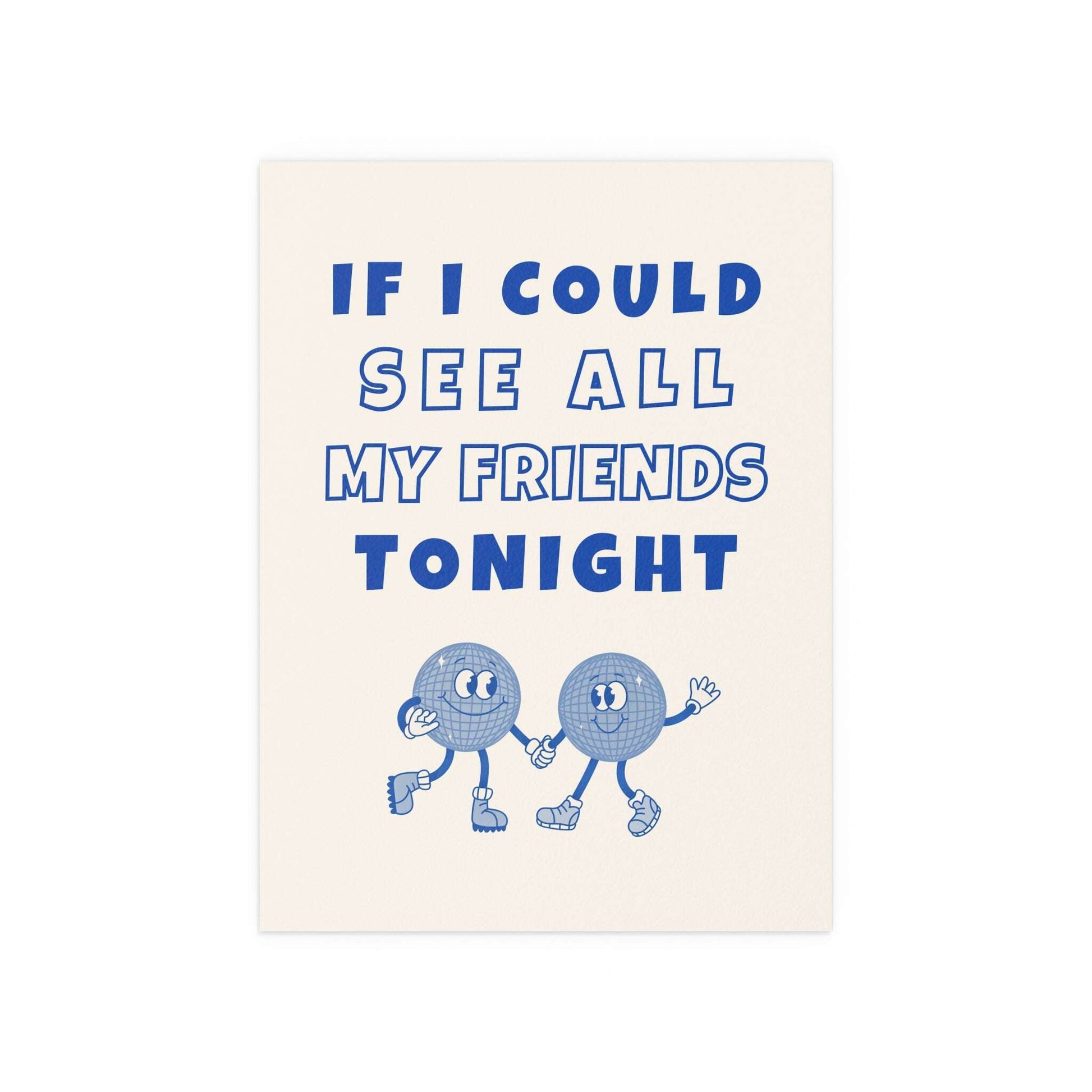 LCD Soundsystem "All My Friends" poster by Glow On Prints, featuring vibrant music-themed artwork on high-quality paper.