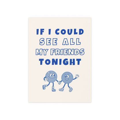 LCD Soundsystem "All My Friends" poster by Glow On Prints, featuring vibrant music-themed artwork on high-quality paper.