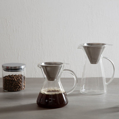 Glass Storage Jar with Silver Lid 550ml | Freska