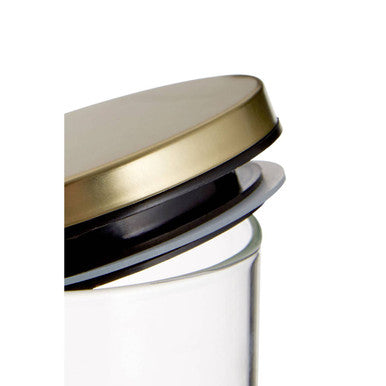 Glass Storage Jar with Gold Lid 950ml | Freska