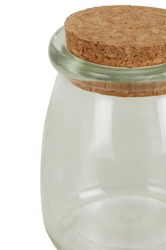Set of 6 Orsina Tromso round glass jars displayed together