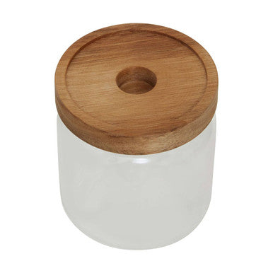 Orsina Glass Storage Jar with Acacia Wood Lid, 700ml