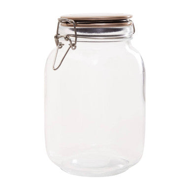 Orsina square 1550ml glass jar with champagne lid