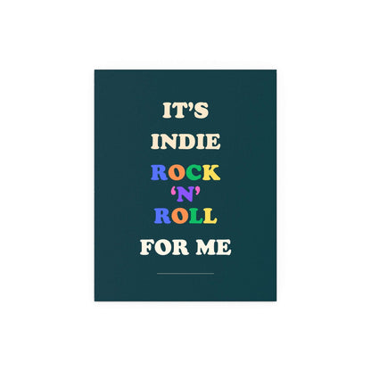 Blue poster of The Killers' "Glamorous Indie Rock n Roll" by Glow On Prints, featuring band imagery and vibrant graphic design.