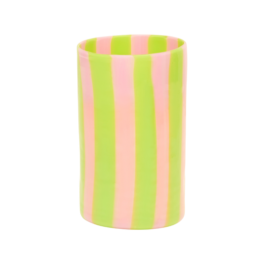 Domenicamarland Maxi Tumbler in vibrant green and pink with a sleek design, perfect for beverages and on-the-go use.