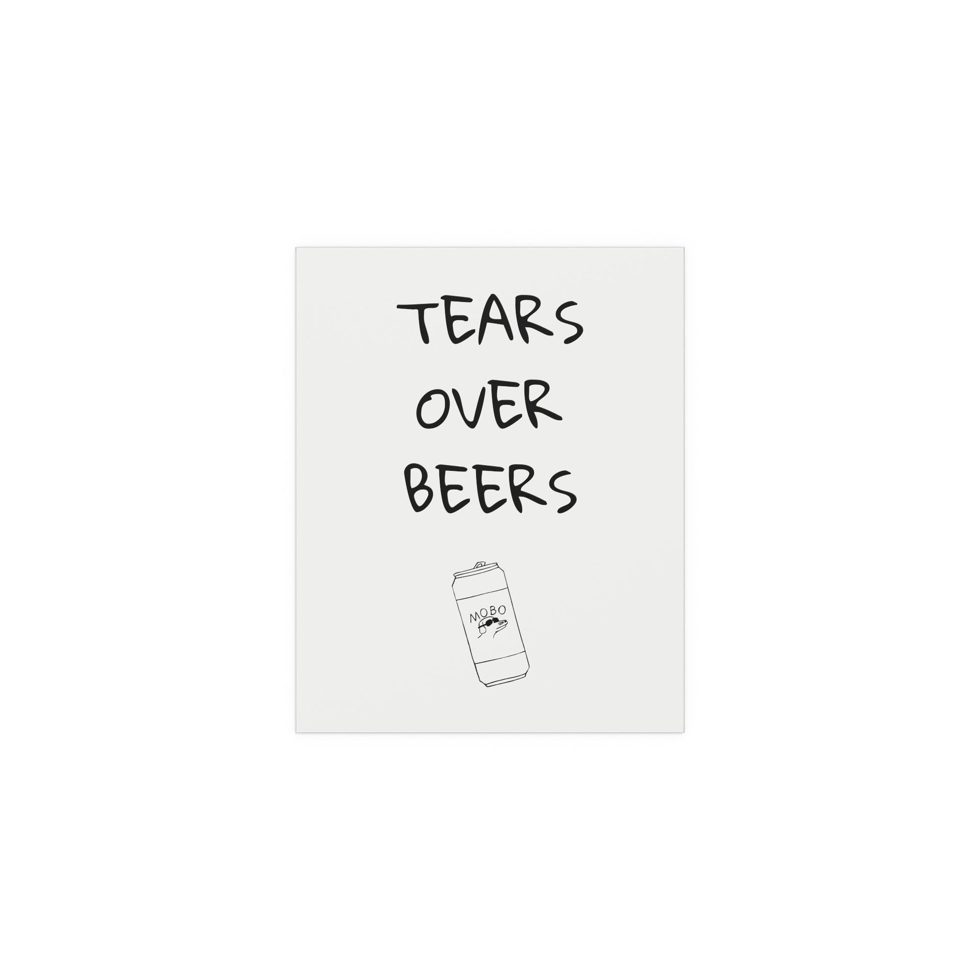 Modern baseball poster featuring Tears Over Beers artwork by Glow On Prints, with vibrant colors and baseball-themed design.