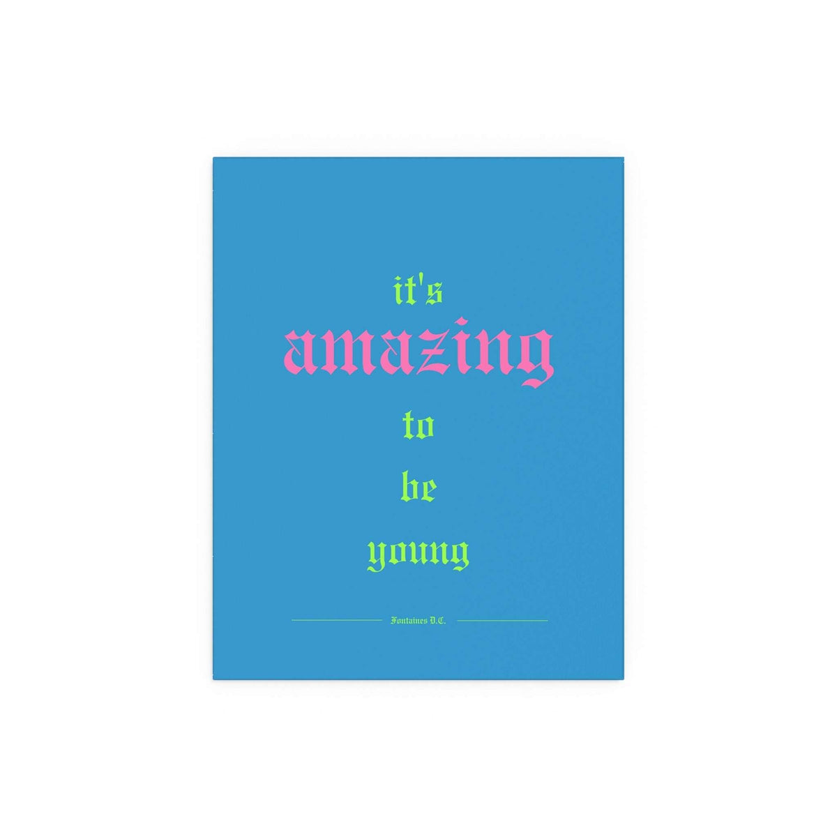 Romance Blue Fontaines DC poster by Glow On Prints featuring band artwork on a vibrant background.