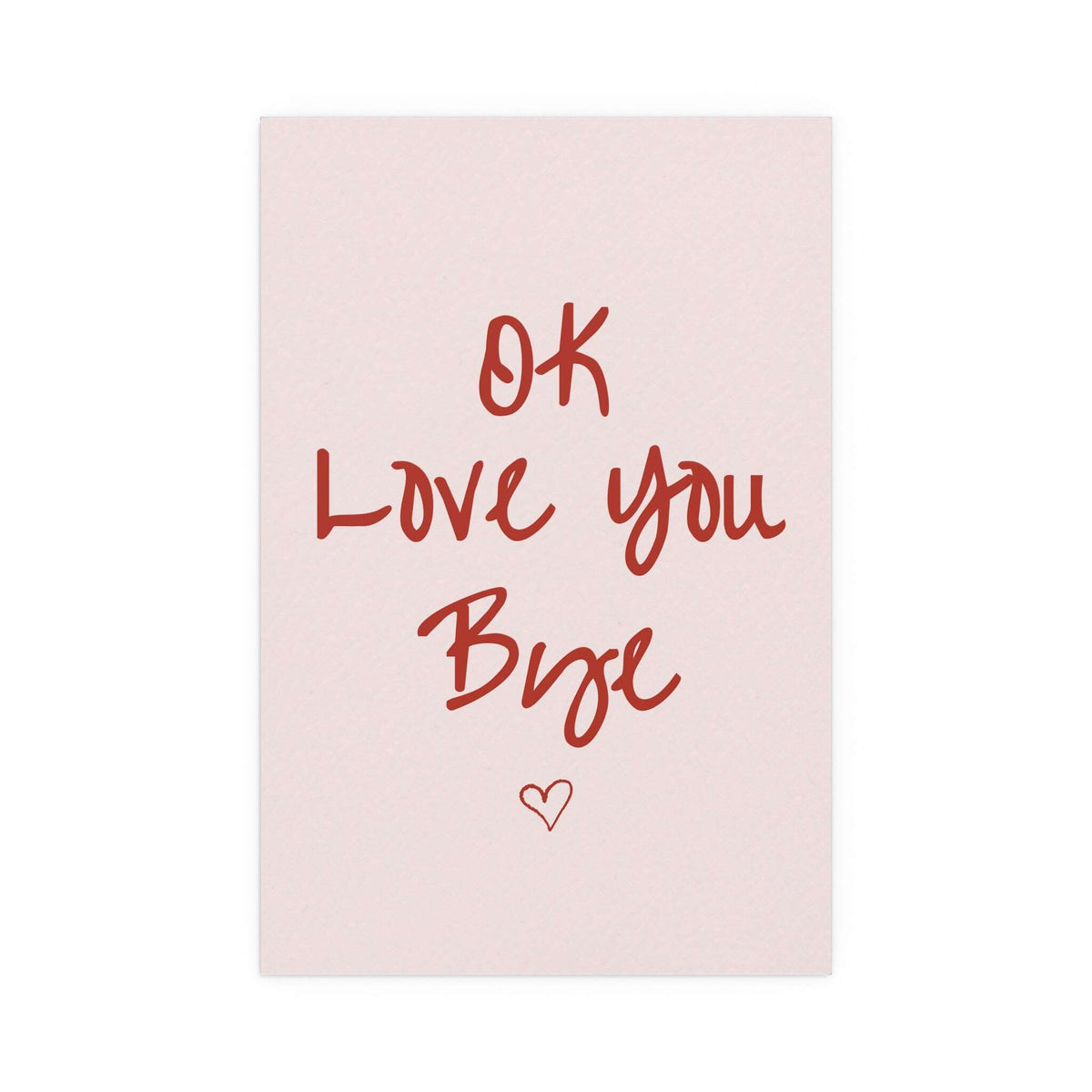 Olivia Dean "Ok Love You Bye" poster by Glow On Prints, featuring bold typography and vibrant colors on a white background.