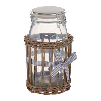 Orsina Country Cottage 1500ml storage jar with clear glass body and lid
