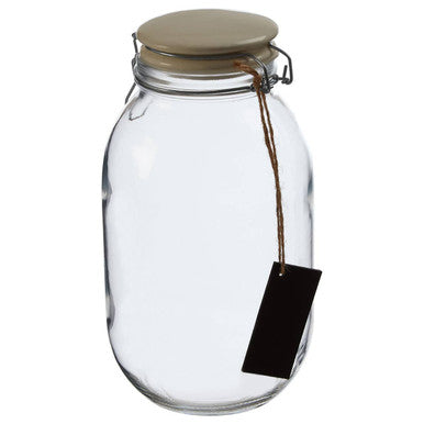 Orsina 3000ml glass storage jar with clear body and secure lid