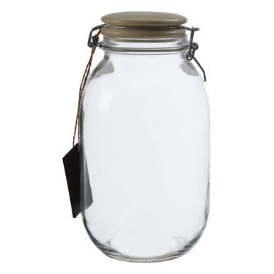 Orsina Glass Storage Jar 3000ml with clear glass design and airtight lid