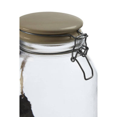Orsina 3000ml glass storage jar with clear cylindrical design and secure lid