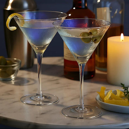 Orsina Aurora set of 2 lustre cocktail glasses with iridescent finish