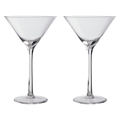 Set of 2 Orsina Mila martini glasses with elegant clear glass design