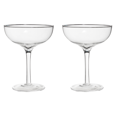 Set of 2 Orsina Mila 300ml cocktail glasses with elegant transparent design