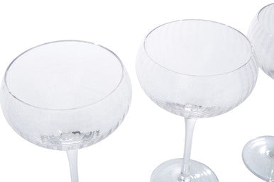 Set of four Orsina Lyle cocktail glasses with elegant clear glass design