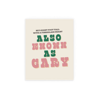 Off-white, green, and pink floral poster titled "Blossoms - Gary" by Glow On Prints, featuring vibrant botanical artwork.