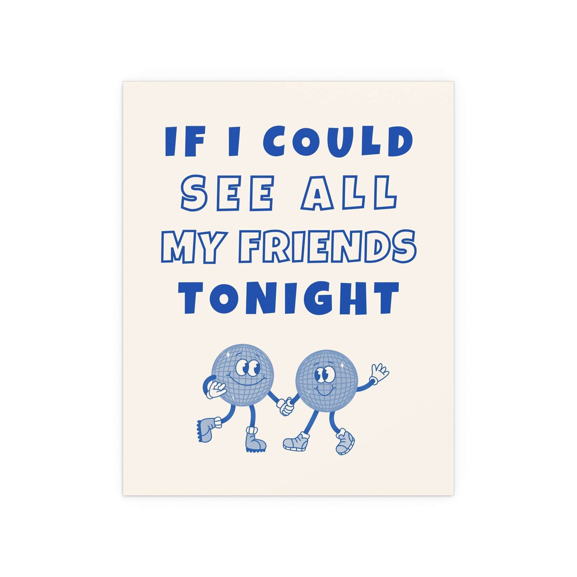 LCD Soundsystem "All My Friends" poster by Glow On Prints, featuring vibrant music-inspired artwork on high-quality paper.