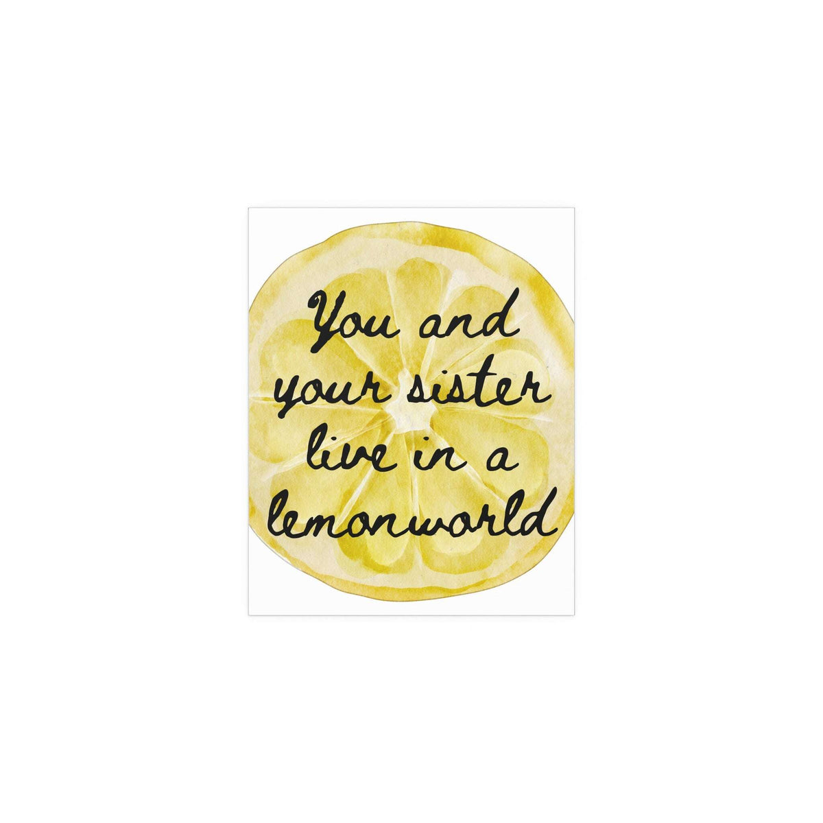 Yellow "Lemonworld" poster by The National, featuring vibrant lemon imagery, from Glow On Prints.