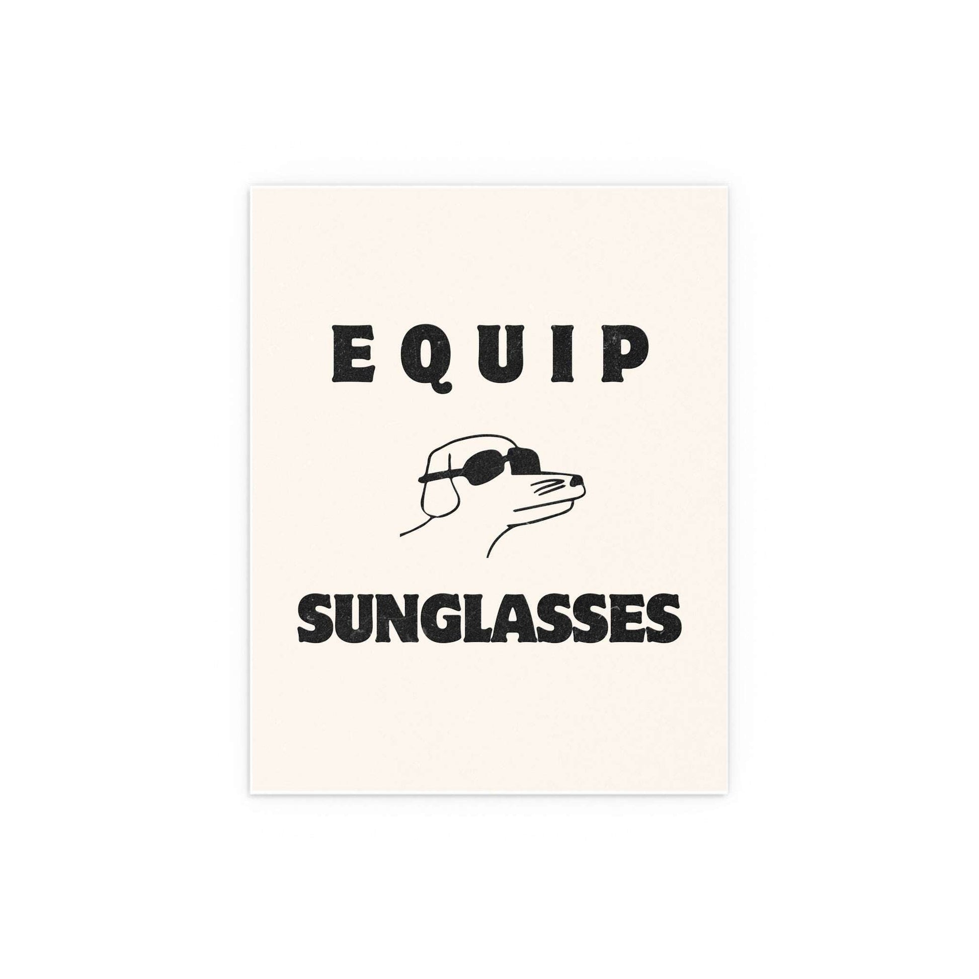 Poster featuring Hot Mulligan x Modern Baseball Equip sunglasses design, printed by Glow On Prints.