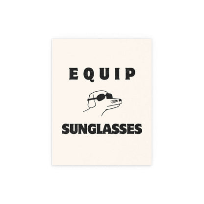 Poster featuring Hot Mulligan x Modern Baseball Equip sunglasses design, printed by Glow On Prints.