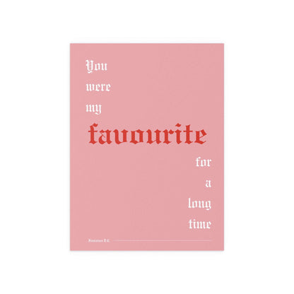 Pink, white, and red Fontaines DC favourite poster by Glow On Prints, featuring vibrant band artwork and bold colors.