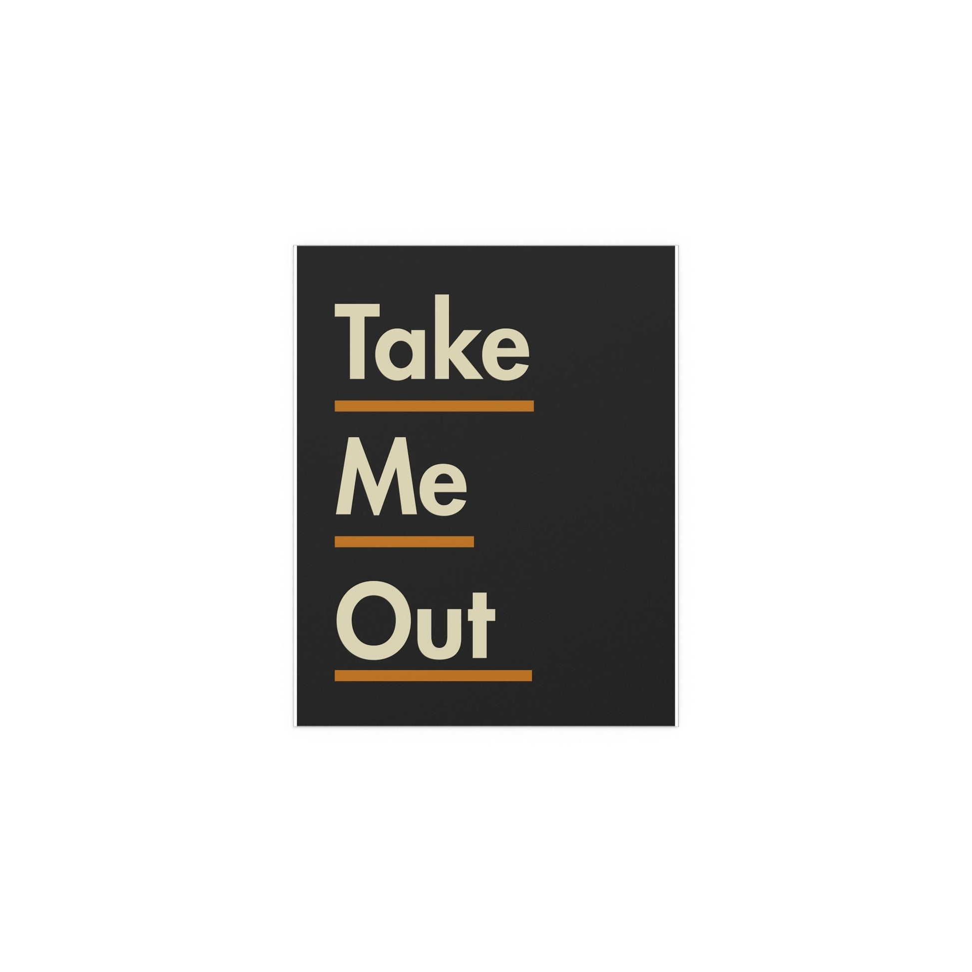 Franz Ferdinand "Take Me Out" poster by Glow On Prints featuring band artwork on a vibrant wall background.
