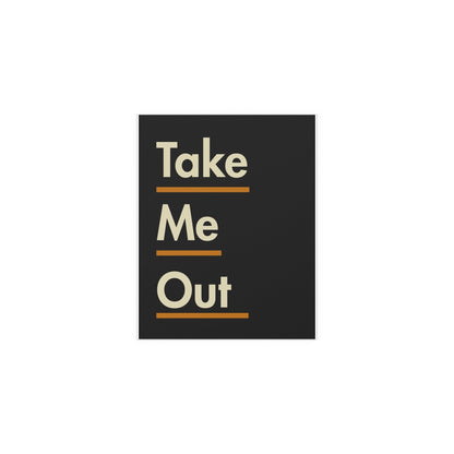 Franz Ferdinand "Take Me Out" poster by Glow On Prints featuring band artwork on a vibrant wall background.