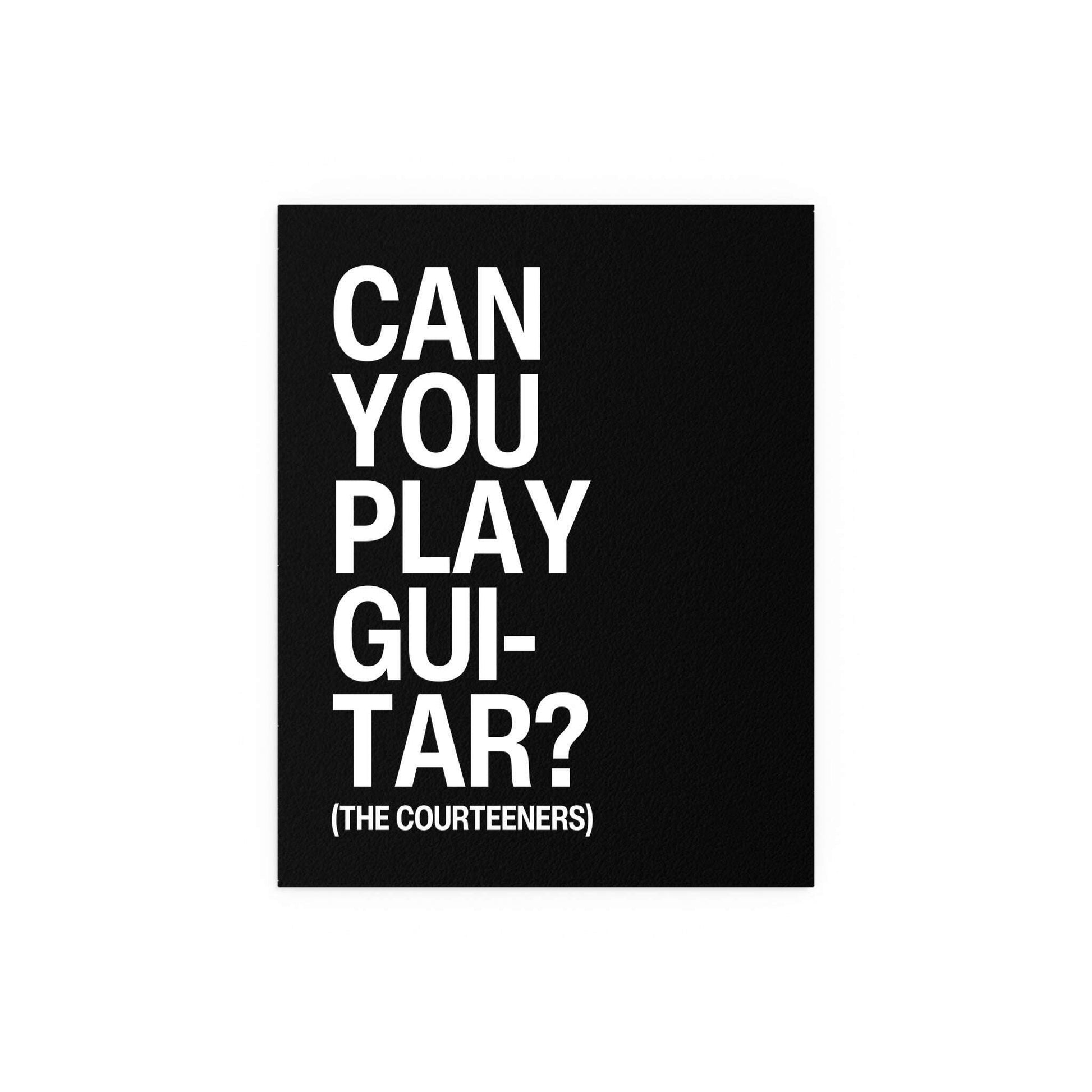 Black and white Courteeners Fallowfield Hillbilly poster by Glow On Prints, featuring bold typography and artistic design.